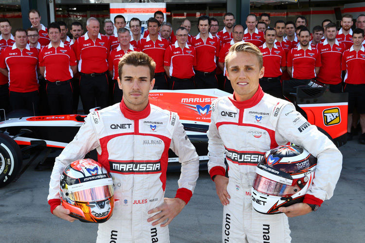 Jules Bianchi und Max Chilton im vergangenen März in Australien