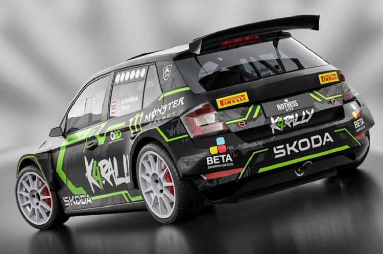 Der Skoda Fabia RS Rally2 des K4 Rally Teams