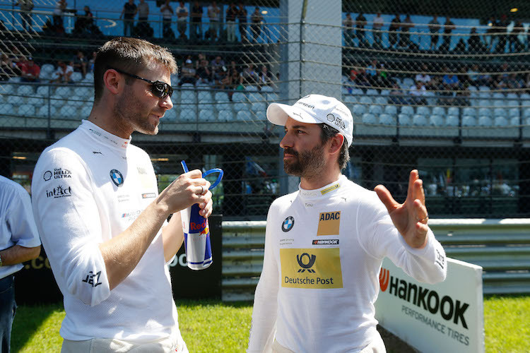 Timo Glock (re.) im Gespräch mit Martin Tomczyk