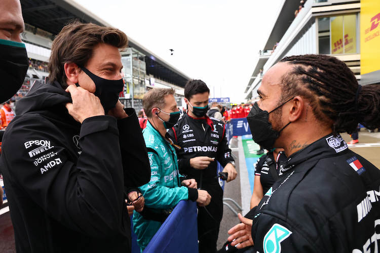 Toto Wolff und Lewis Hamilton