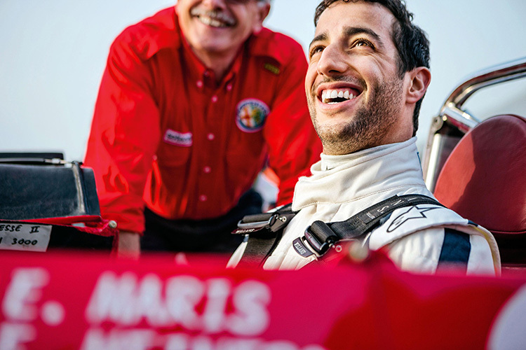 Daniel Ricciardo: In Rot nur mit dem Targa-Florio-Alfa Romeo