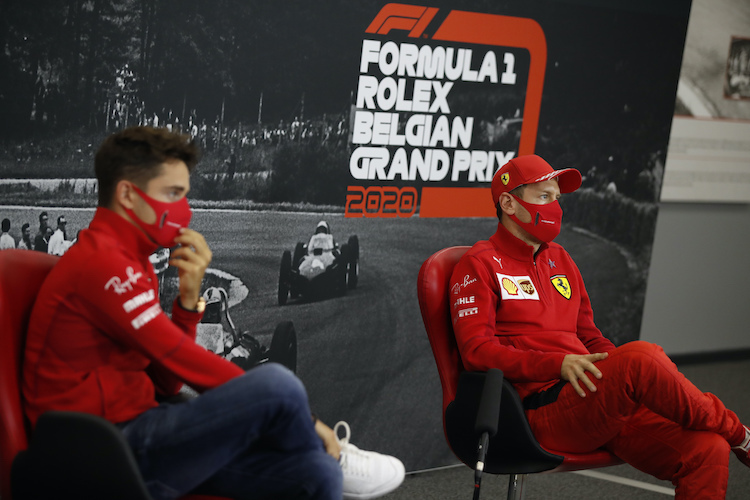 Charles Leclerc und Sebastian Vettel