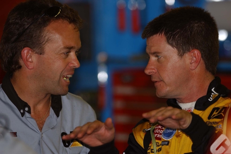 Frank Stoddard, hier mit Fahrer Ward Burton