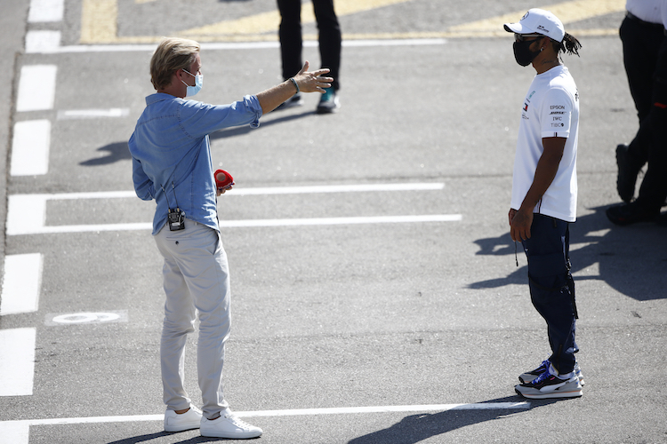 Nico Rosberg und Lewis Hamilton in Spanien 2020