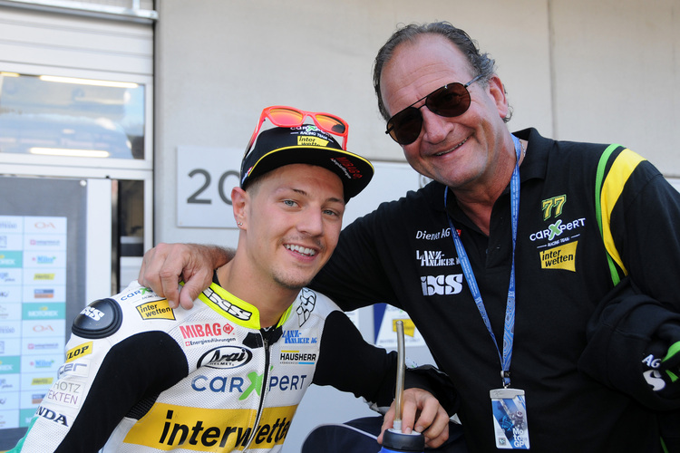 GP von Österreich 2016: Domi Aegerter und Manager Robert Siegrist 