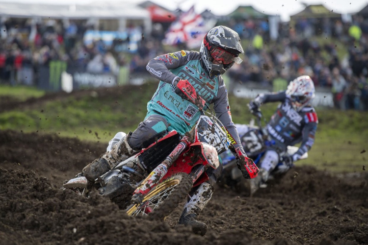 Alvin Östlund beim MX2-Auftakt 2020 (vor Ruben Fernandez)