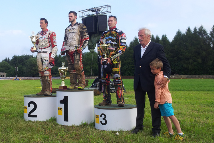 Die Top-3 in Memmingen: Andrew Appleton, Erik Riss und Mark Stiekema (v.l.)