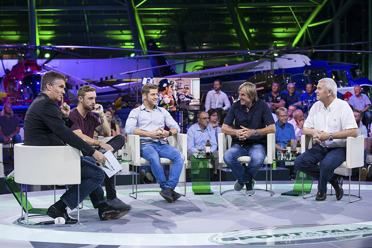 Neben Folger waren auch Marcel Schrötter, ServusTV-MotoGP-Experte Gustl Auinger und SPEEDWEEK.com-Chefredakteur Günther Wiesinger zu Gast