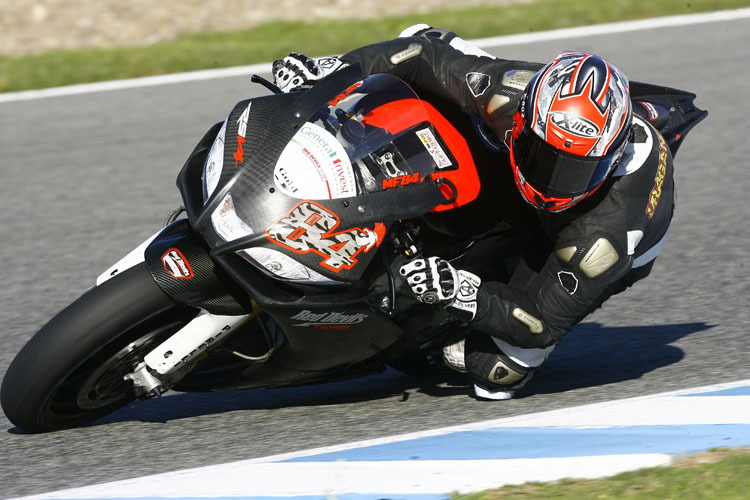 Michel Fabrizio auf der Aprilia von Red Devils Roma