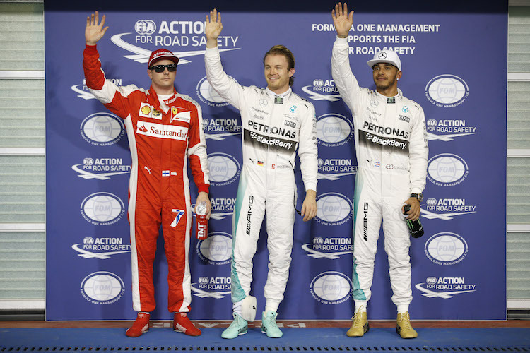 Die Schnellsten des Qualifyings: Räikkönen, Rosberg, Hamilton