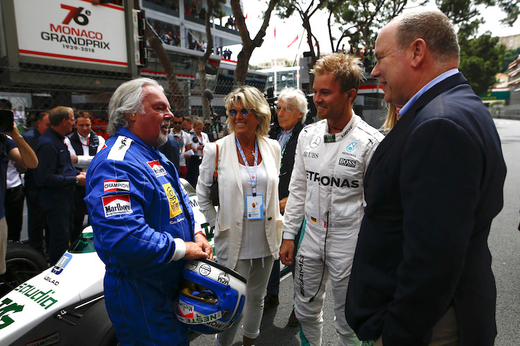 Keke und Nico Rosberg mit dem Fürstenpaar 2018 in Monaco