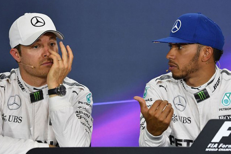 Nico Rosberg und Lewis Hamilton