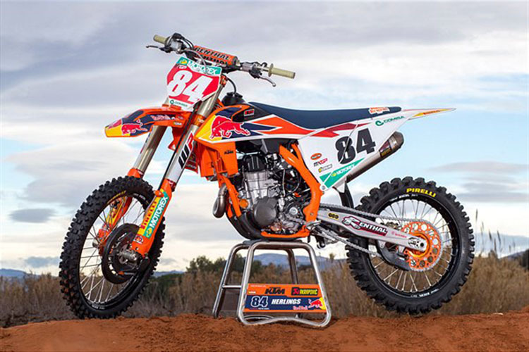 Bleibt in Argentinien unbemannt: Die KTM 450 SF-X des Jahgrsgangs 2019 von Herlings