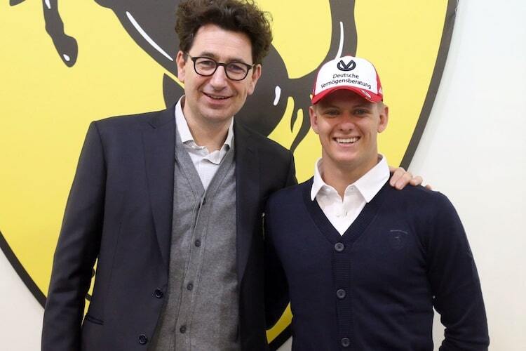 Mattia Binotto und Mick Schumacher