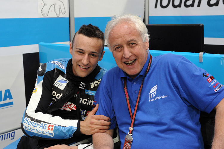 Randy Krummenacher mit seinem neuen Teamchef Giampiero Sacchi von Iodaracing