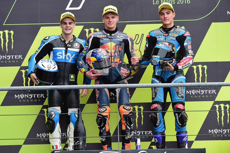 Brad Binder besiegte in Le Mans Romano Fenati und Jorge Navarro