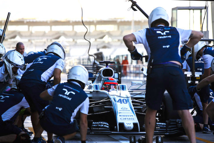 Robert Kubica bei der Testarbeit in Abu Dhabi