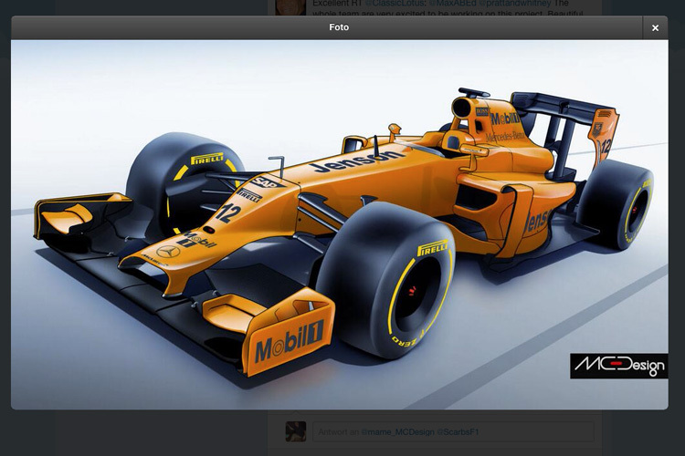 So stellen sich japanische Designer den 2014er McLaren beim ersten Test vor