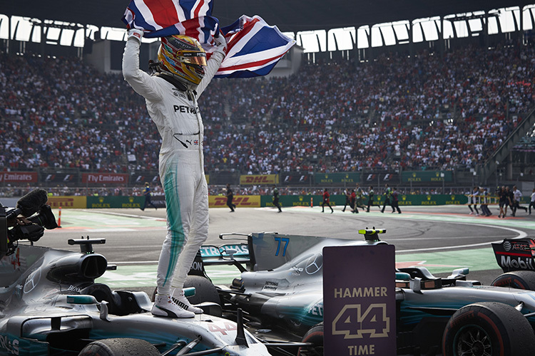 Vor einem Jahr wurde Lewis Hamilton 2017 in Mexiko Weltmeister