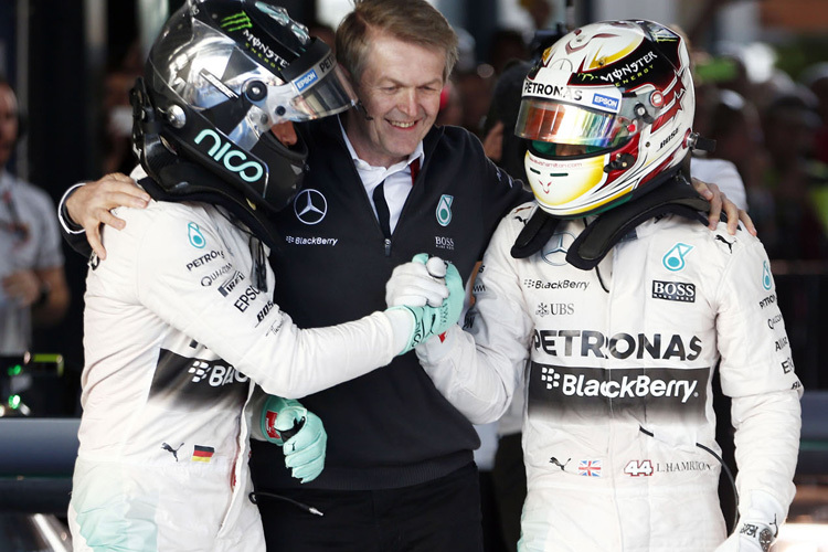 Nico Rosberg und Lewis Hamilton