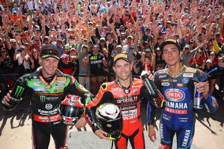 Jonathan Rea, Alvaro Bautista und Toprak Razgatlioglu