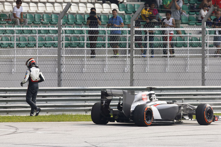 Adrian Sutil musste sein Auto in Malaysia vorzeitig abstellen
