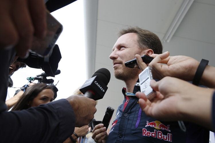 Christian Horner in seiner Medienrunde