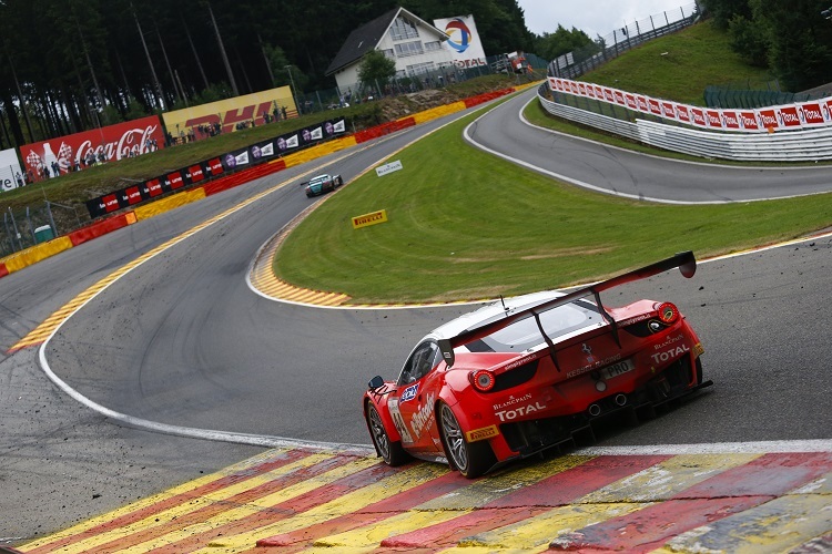 Die legendäre Eau Rouge in Spa