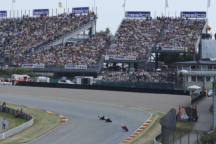 Volle Tribünen sind beim Sachsenring-GP normal