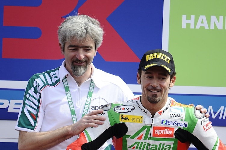 Dall'Igna und Max Biaggi sorgten für den Durchbruch von Aprilia in der Superbike-WM