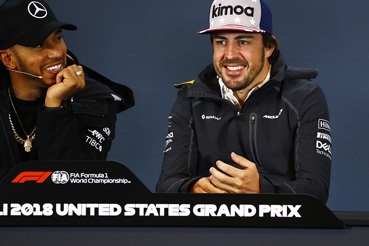 Lewis Hamilton und Fernando Alonso in Texas
