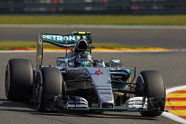 Nico Rosberg liess sich im ersten freien Training zum Belgien-GP die Bestzeit notieren