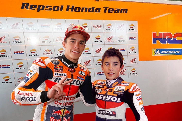 Marc Márquez mit 26 und Marc Márquez mit 15 Jahren