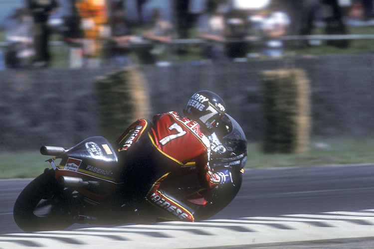 Barry Sheene (Suzuki) 1979 beim Silverstone-GP