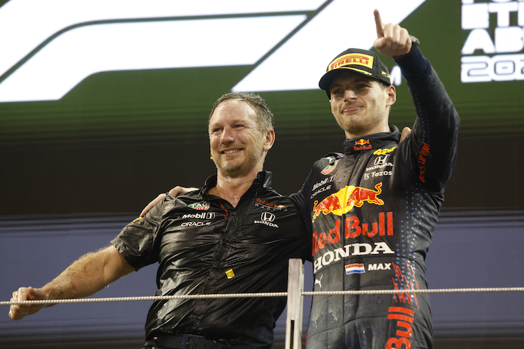 Christian Horner und Max Verstappen