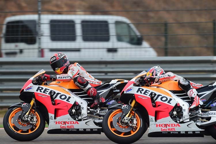 Die Repsol-Honda-Piloten Marc Márquez und Dani Pedrosa