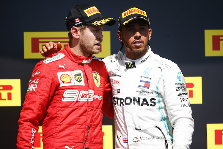 Sebastian Vettel und Lewis Hamilton