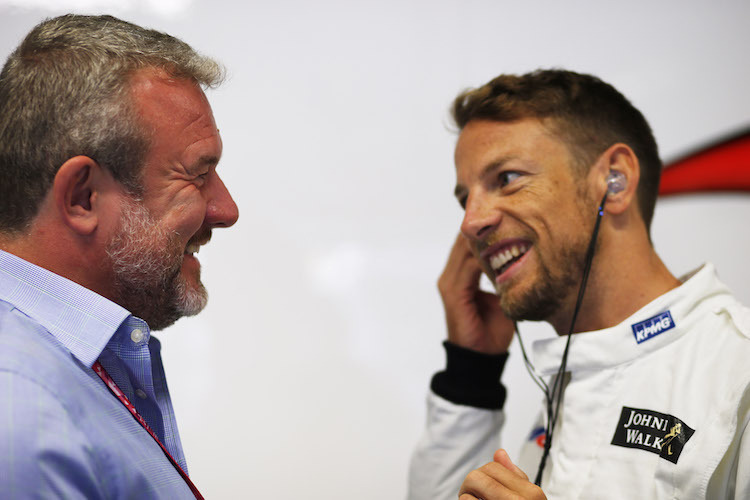 Jenson Button und sein Manager Richard Goddard