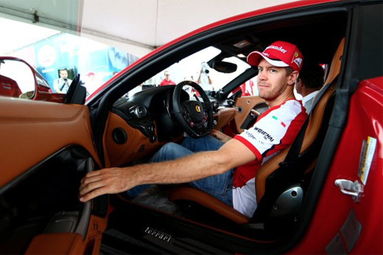 Sebastian Vettel bei einer Veranstaltung des «Ferrari Club of America»