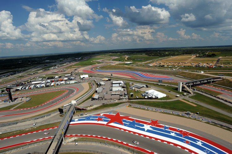 Blick von oben auf den Circuit of the Americas