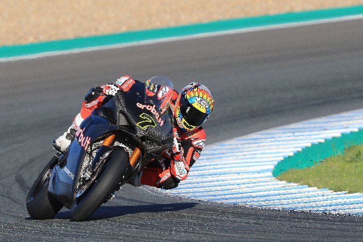 Chaz Davies beim Jerez-Text mit der Ducati Panigale V4R