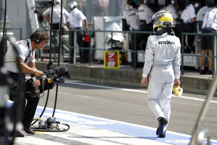 Nico Rosberg auf dem Weg zurück in Box