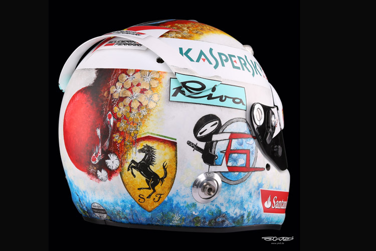So sah das Helmdesign von Vettel im vergangenen Jahr aus