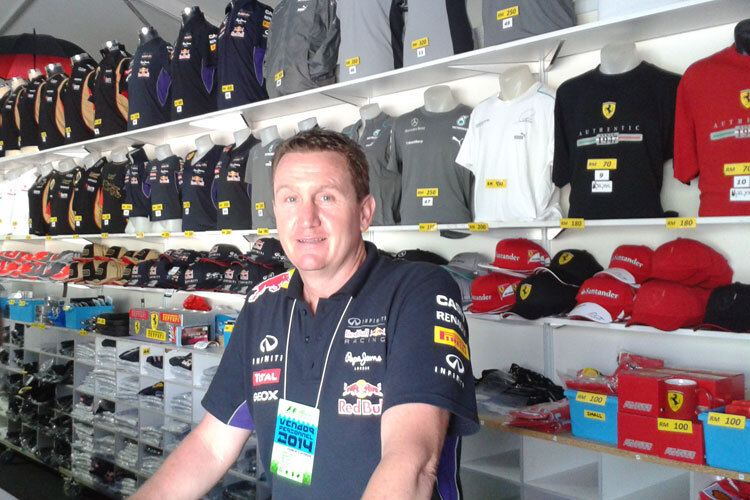Dean Leeds in seinem laden beim Grand Prix von Malaysia