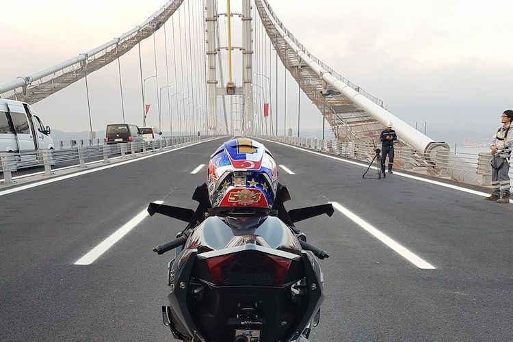 Sofuoglu stellte den Rekord auf der Osman Gazi Brücke in Istanbul auf