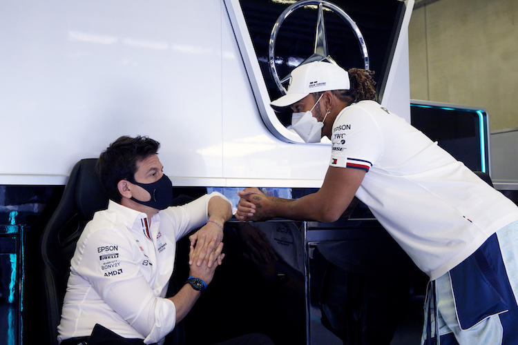 Toto Wolff und Lewis Hamilton