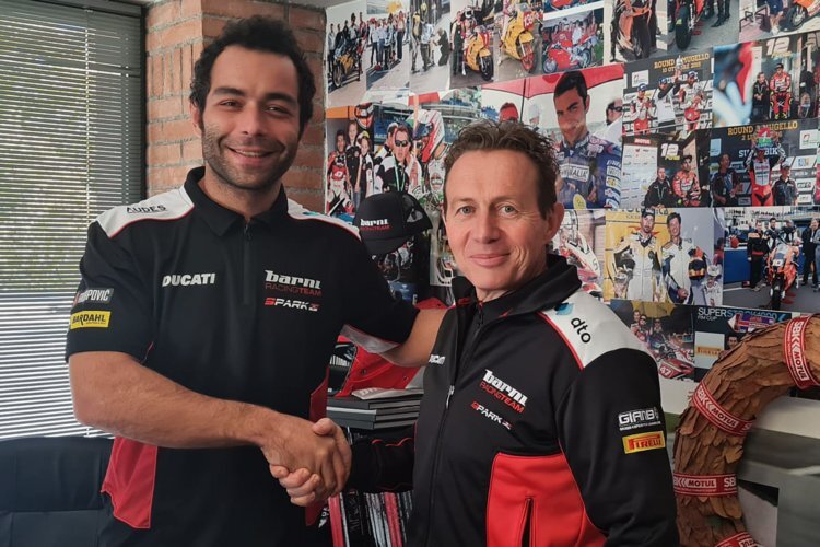 Danilo Petrucci und Teamchef Marco Barnabo