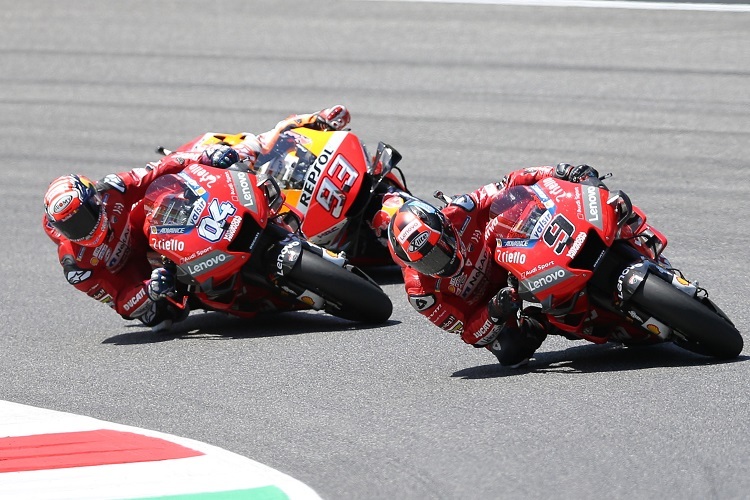 Mugello 2019: Danilo Petrucci setzte sich knapp gegen Andrea Dovizioso und Marc Márquez durch