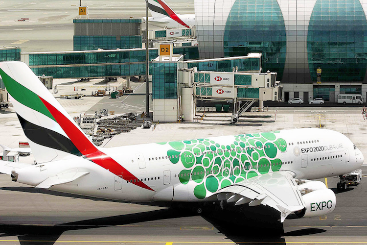 Die Emirates-Flieger werden seit längerem für die Weltausstellung