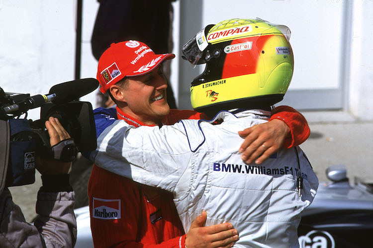 Michael Schumacher mit Ralf Schumacher in Imola 2001